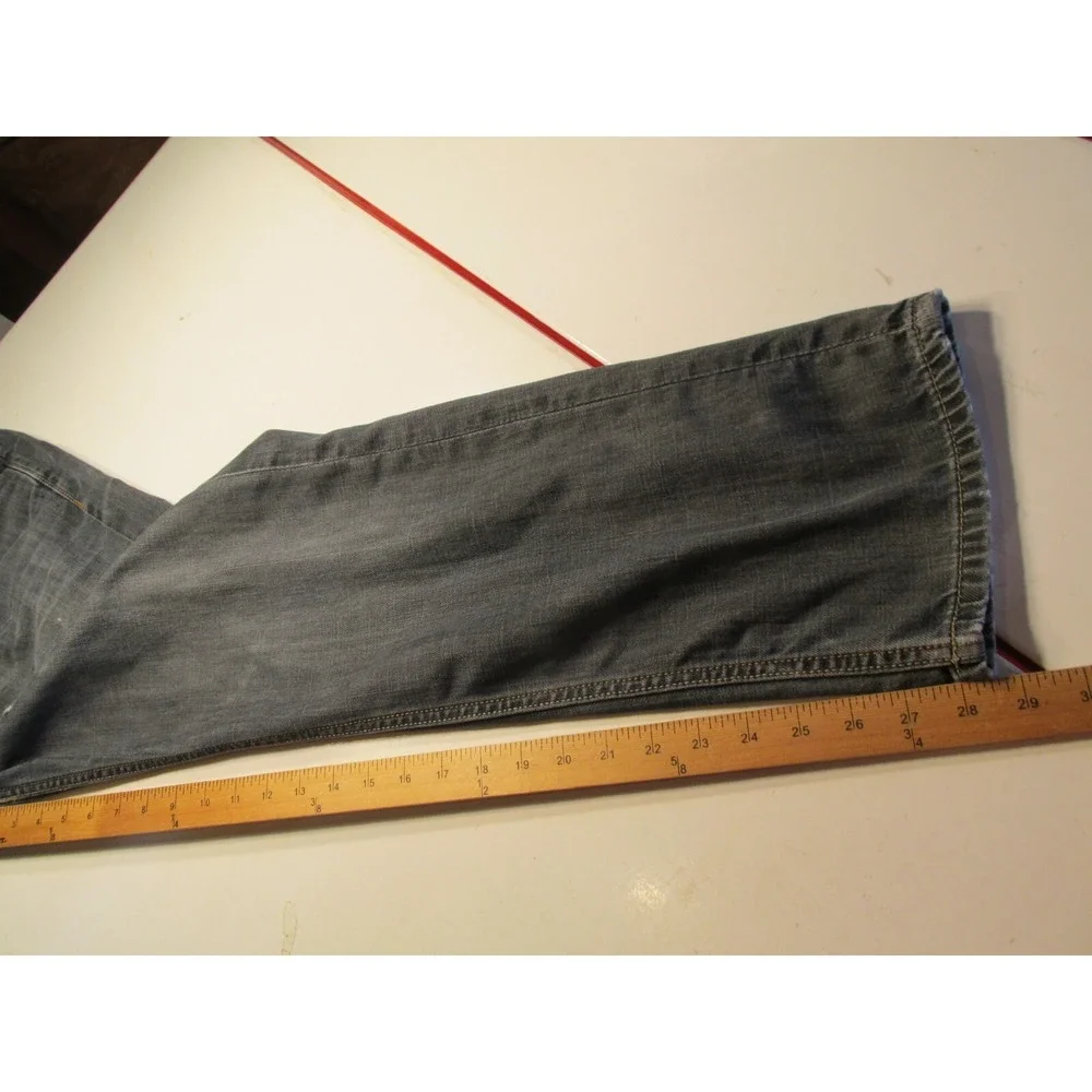 ECKO UNLTD 1972 Straight Leg Jeans Men 34/30 Blue Denim Distressed Mid Rise